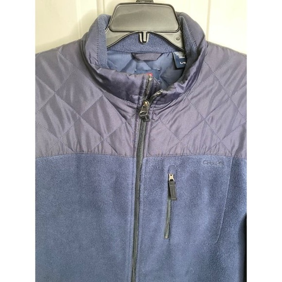 Chaps men’s Navy-Blue fleece coat/jacket, size large - Picture 6 of 6